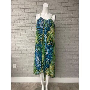 Cynthia Rowley Women Tropical Print Hi-Lo Halter Dress Size 4